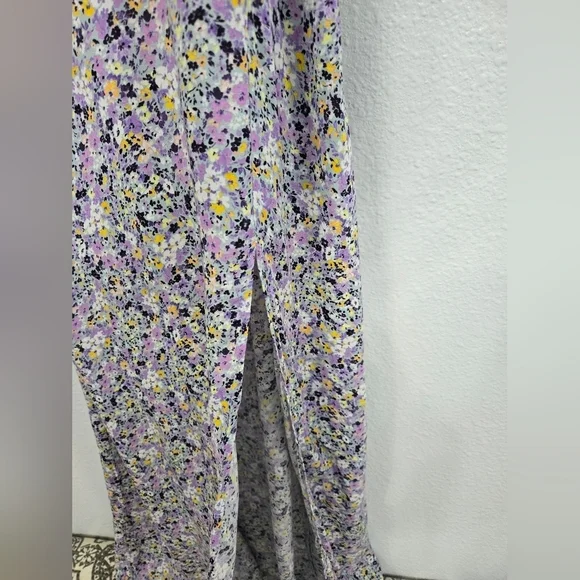 Zara Floral Ditzy Sleeveless Midi Dress with Slit - Picture 5 of 7